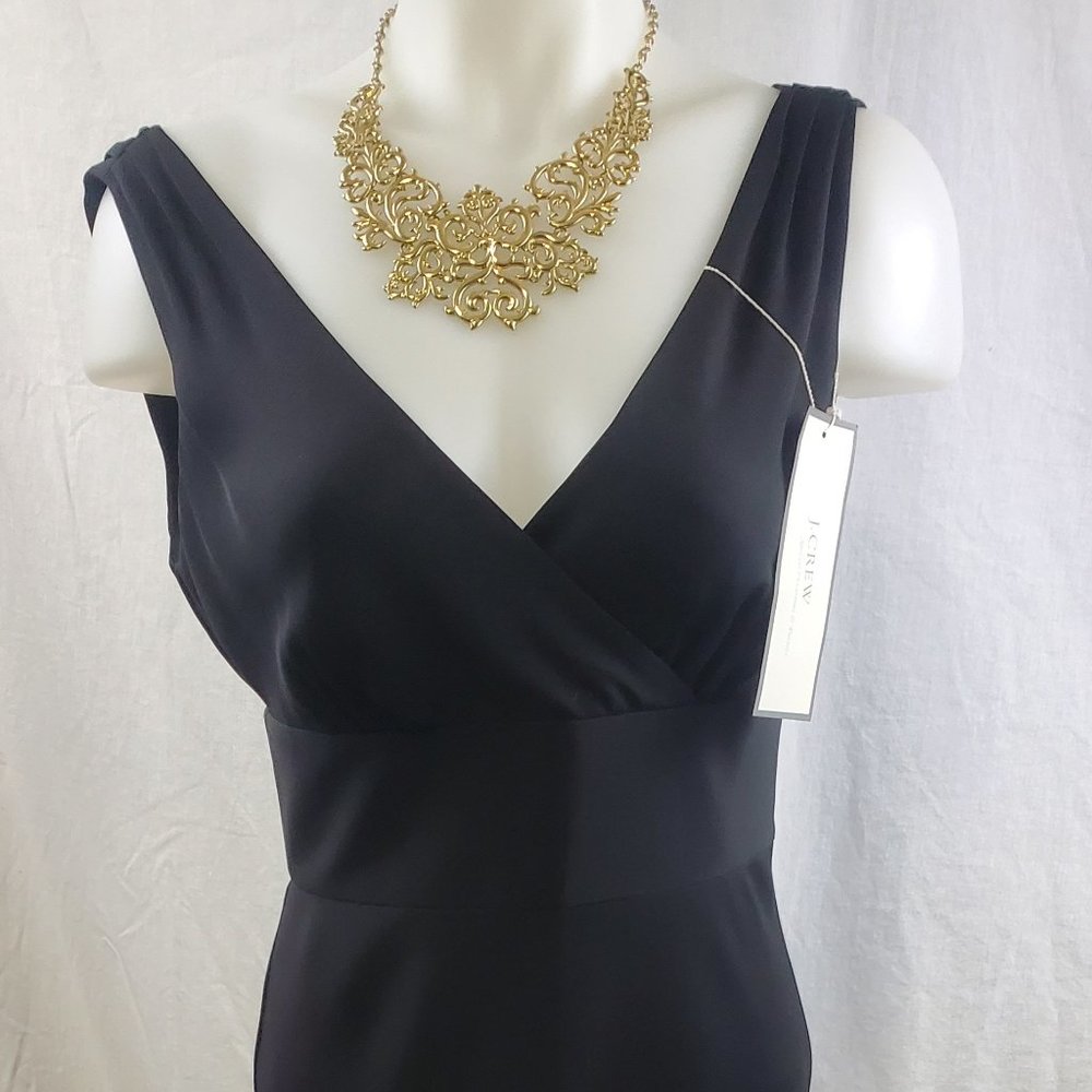 J Crew Black Silk Sophia Dress size 4 (tags attached)